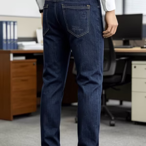 2026 New Men'S Business Straight-Leg Jeans, Men'S Classic Design Blue Summer Formal Jeans