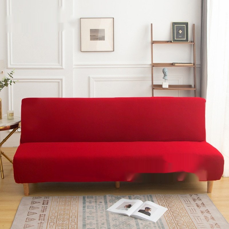 High-elastic Armless Fully Enclosed Dust-proof Minimalist Solid-color Fabric Sofa Cover - Image 4