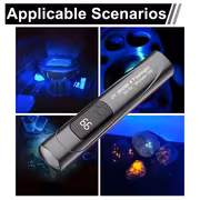A Compact Black 395Nm Mini Flashlight, This Portable Purple Lamp Is Designed for Nail Polish And Features a Countdown Timer. It Is USB Rechargeable And Offers Two Lighting Modes, Making It Suitable for Both Nail And Detecting Pet Urine Stains - Image 8