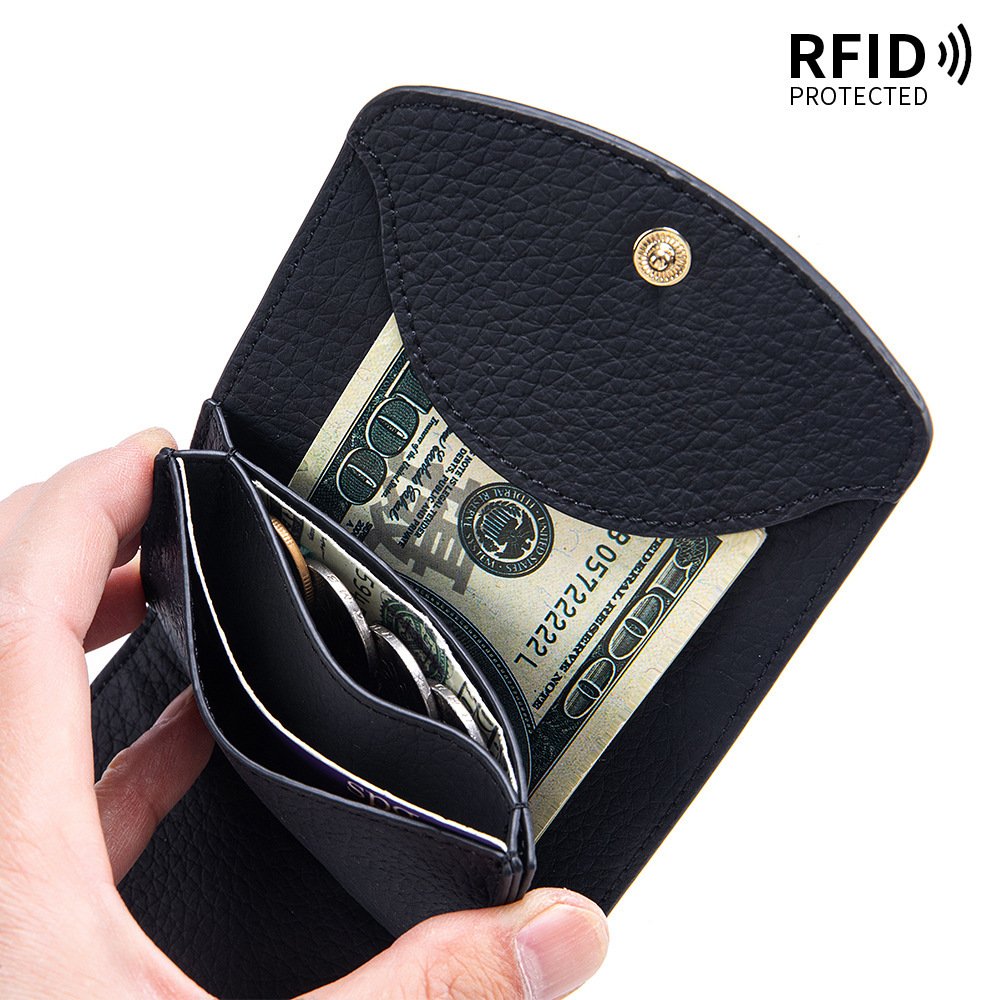 Japanese-style Short Wallet For Women Made From Top-layer Cowhide With A Premium Feel - Image 4