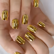 Mirror Metallic Liquid Nail Polish - Quick-Dry Golden Polish Suitable for Hands & Feet, Natural Mirror Texture, No / Required, -Free Formula for Parties, Weddings, Spring Summer Nail Care Gifts - Image 4