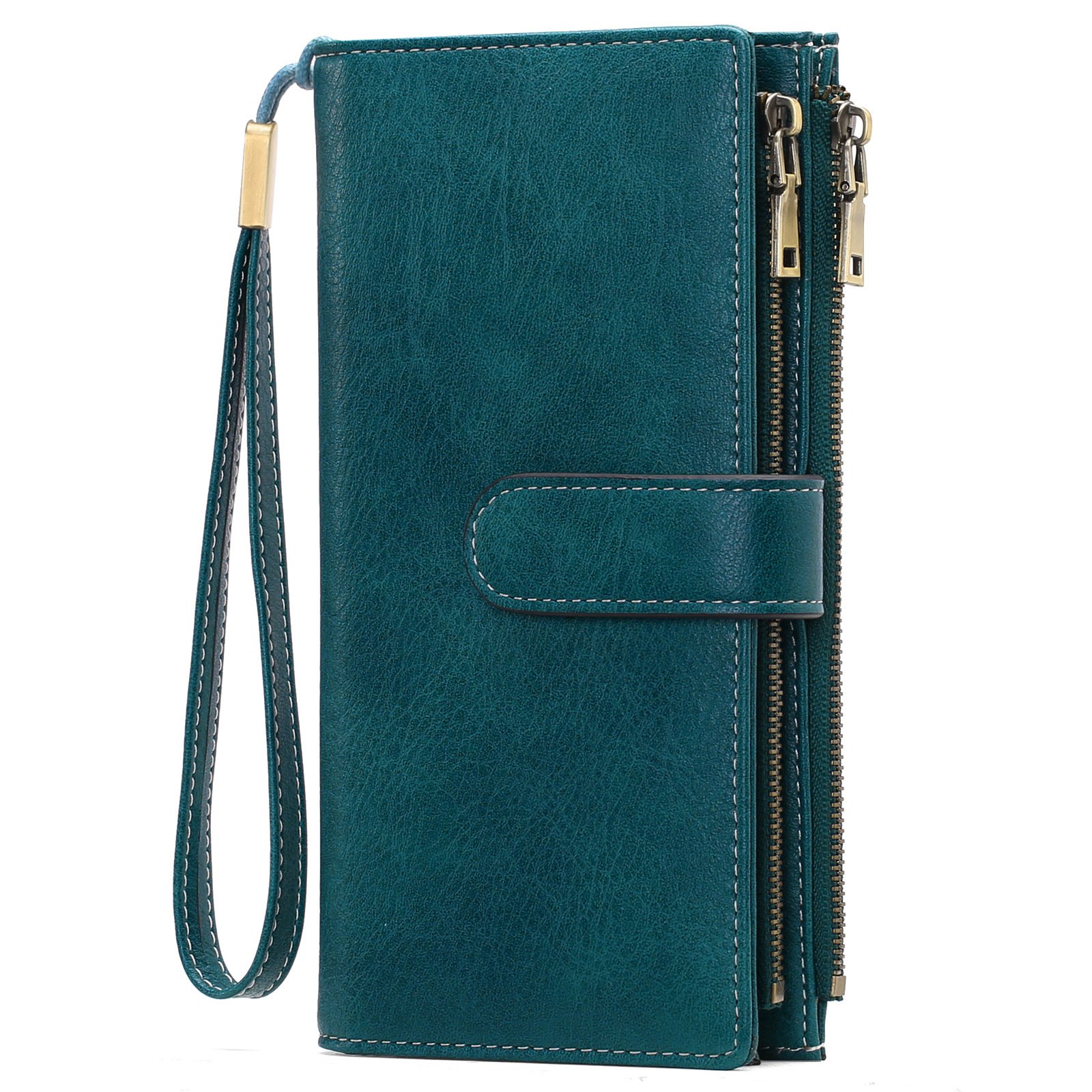 Womens Long Wallet Multi-functional Vintage Tri-fold Purse - Image 2