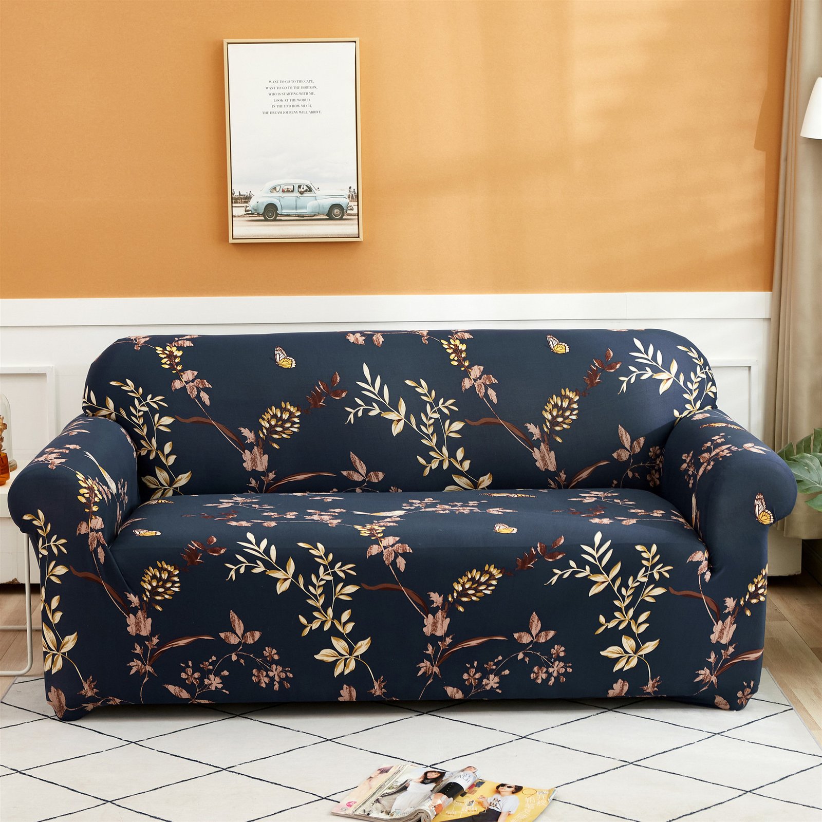 Milk Silk Printing Stretch Sofa Cover - Image 5