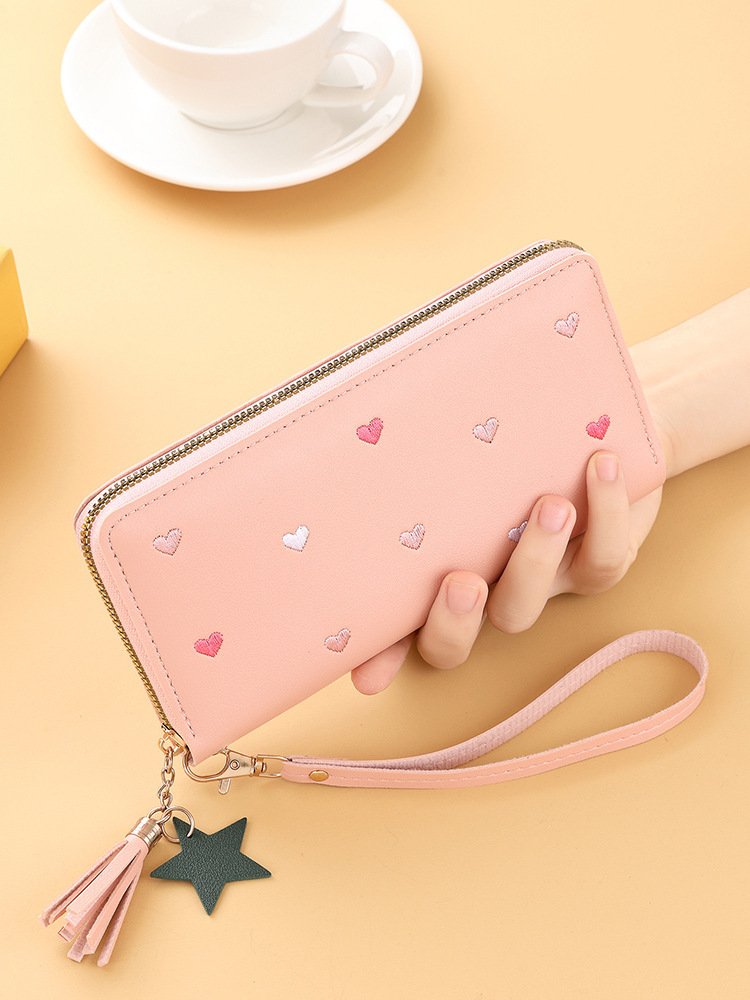 Cute Mini Embroidered Long Wallet For Women - Image 2