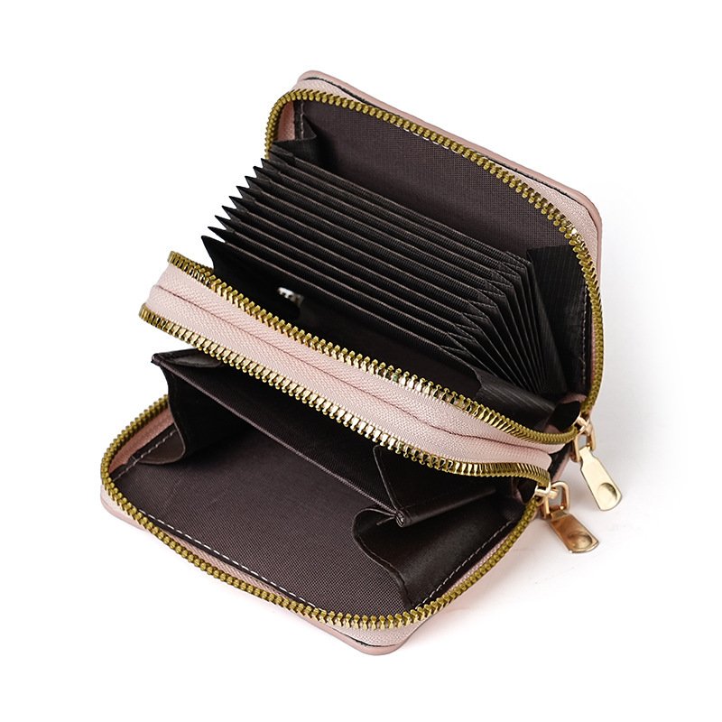 Clutch Wallet With Dual Zippers And Multiple Card Slots - Image 3