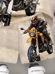 Stylish 3D Digital Print Boys' Set, Short Sleeve Shirt and Shorts Set for Teens - 2pcs, Perfect for Outdoor - Image 6