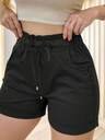 EMERY ROSE Women Solid Color Frill Waist Tie Pocket Casual Shorts - Image 11