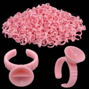 Eyelash Extension Glue Rings, Disposable Plastic Eyelash Glue Rings, Adhesive Fixator For Eyelash Extension, 10/100/500/1000/2000/3000pcs Eyelash Glue Fixing Cups, Disposable Glue Rings, Suitable For Eyelash Extension Supplies, Nail Art, Makeup Tools, Handmade Nail Art, Long Nails, Acrylic Nails, Press-On Nails, Almond Shaped Nails, False Nails, Christmas Nail Art.
