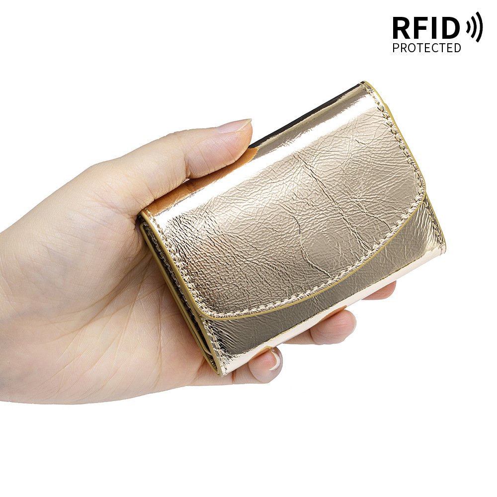 Japanese-style Short Wallet For Women Made From Top-layer Cowhide With A Premium Feel - Image 3