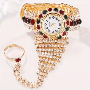 1pc New Women'S Trendy Street Individual Fashion Quartz Watch Valentine'S Day, Easter, Halloween, Ramadan, Birthday, Christmas, Gift for Friend Eid Al-Adha