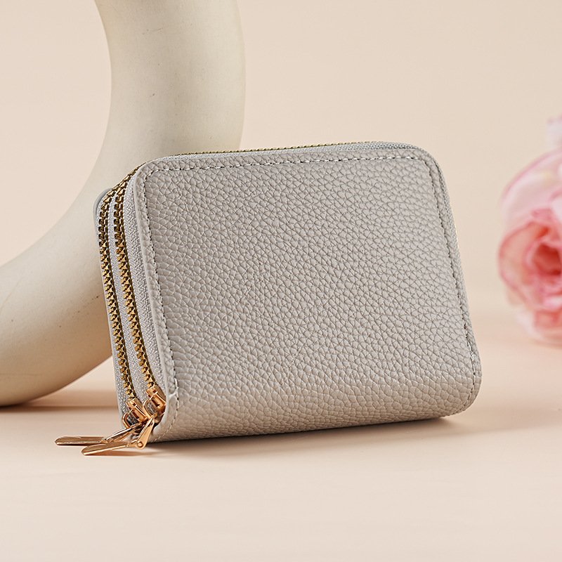 Clutch Wallet With Dual Zippers And Multiple Card Slots - Image 9