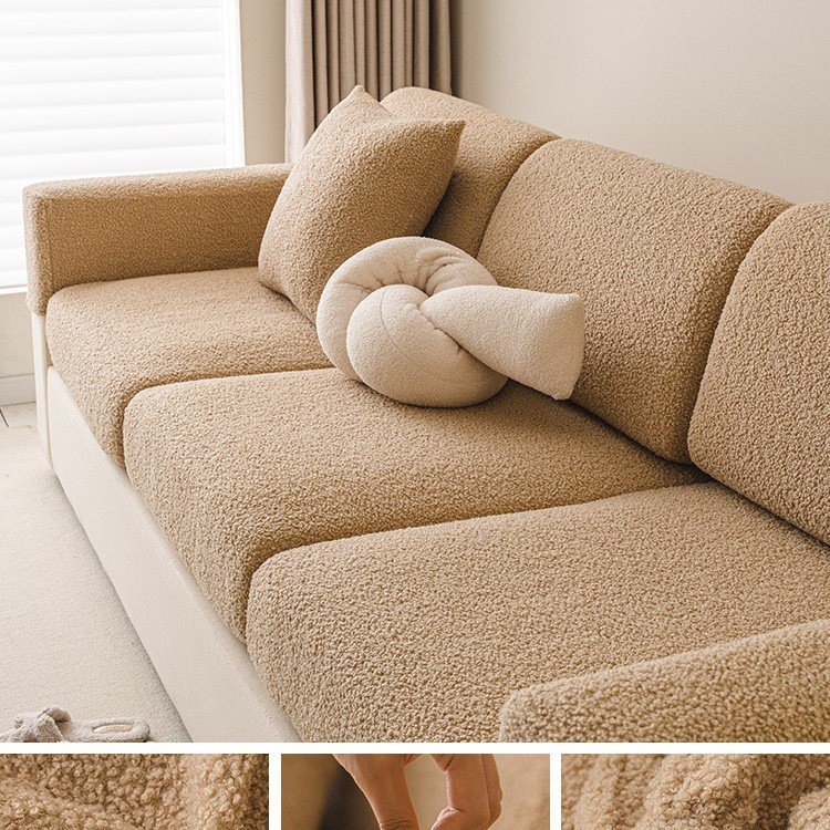 Creamy-Style Solid-Color Stretch Sofa Cover - Image 10