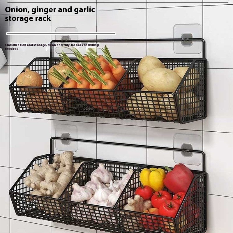 Punch-free Hanging Kitchen Wall-mounted Storage Rack - Image 9