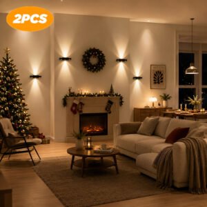 2-Pack LED Night Light with Human Body Sensor, Supports Three-Color Switching (Warm Light/White Light), Suitable for Entrance, Bedroom, Living Room Atmosphere Light, Can Create a Mood Atmosphere, Also As Christmas And Thanksgiving Gifts