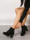 Fall/Winter 2025 Women's Chunky Heel Chelsea Boots, New Arrival British Style High Heel Lace-Up Ankle Boots For Ladies Valentines,Platform Heels For Women - Image 7