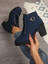Fall/Winter 2025 Women's Chunky Heel Chelsea Boots, New Arrival British Style High Heel Lace-Up Ankle Boots For Ladies Valentines,Platform Heels For Women - Image 3