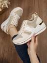 Preppy Casual Glitter Outdoor Wedge Sneakers,Trainers Women - Image 9