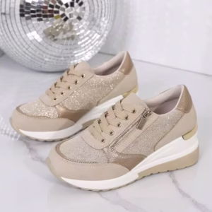 Fashionable Comfortable Color Block Lace-Up Women's Sports Shoes, Check The Size Chart Carefully.