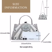 A Stylish And Versatile Evening Bag, an Exquisite Handbag, And a Crossbody Bag Adorned with Rhinestones, Perfect for Daily Parties, Outings, Shopping, And Wedding Occasions, Making It a Great Gift for Her - Image 3