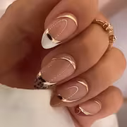 96pcs. New Easy Lines Shape Combination Pack, Medium And Long Almond Shaped Detachable Nail Pieces, Suitable for Women And to Wear Daily, Work, Travel, Nail Salon And Nail Art at Home, Holiday Gifts, Nail Art Decoration - Image 2