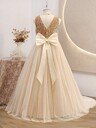 Glamorique Kids Dusty Pink,Summer,Elegant,Graduation Wedding Guest Girls Long Dress,Teen Girl's Party Clothing,Teenage Prom Dress Sequin Detail Dress With Bows - Image 12