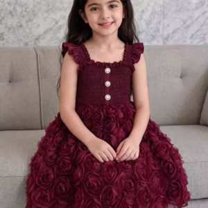 Glamorique Kids Young Girl Solid Color Faux Shirred Cap Sleeve Floral Patchwork Elegant Summer Dress, School 7th Birthday, Campus, College Summer Holiday