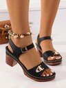 IH2 Summer New Arrival Fashionable Hollow-Out Breathable French Style High-Heeled Sandals For Women,Wedge Heels - Image 8