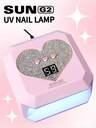 LIMEGIRL Professional UV Nail Lamp, Colorful Crystal Heart Shaped Nail Dryer, Large Capacity Gel Nail Lamp With Cute Heart-Shaped Timer Button, Fast Curing Lamp With LCD Display And Auto Sensor, Suitable For Gel Manicure, Christmas Gift, For Women And Girls, For Nail Salon And Home Use, Purple, Pink, White - Image 10