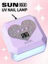 LIMEGIRL Professional UV Nail Lamp, Colorful Crystal Heart Shaped Nail Dryer, Large Capacity Gel Nail Lamp With Cute Heart-Shaped Timer Button, Fast Curing Lamp With LCD Display And Auto Sensor, Suitable For Gel Manicure, Christmas Gift, For Women And Girls, For Nail Salon And Home Use, Purple, Pink, White - Image 9