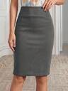Medorina Women's Simple And Elegant Solid Color Skirt - Image 10