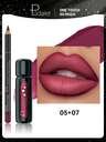 Pudaier Matte Lip Liner & Lip Gloss Set - Lip Liner And Lip Gloss Set, Long-Lasting And Waterproof, Velvet Texture, Available In Nude And Plum Colors, Suitable For Daily And Holiday Makeup | Perfect Combination, Creates Flawless Lip Makeup, Non-Stick Formula - Image 11