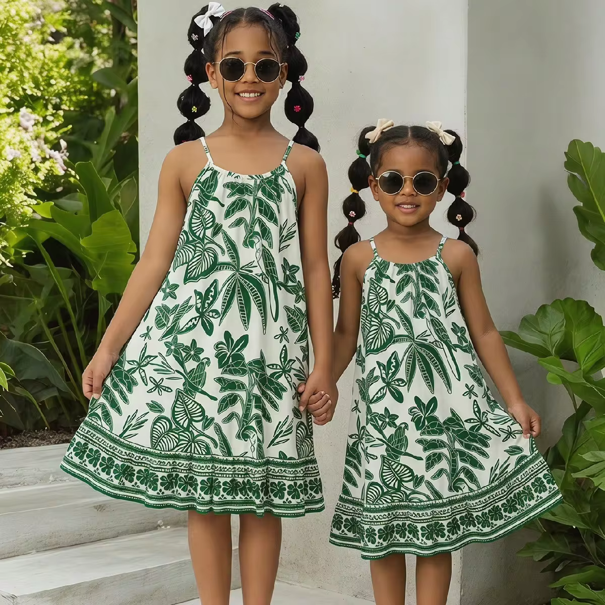 SHEIN Tween Girls' Floral Print Sleeveless Casual Vacation Dress,Mothers Day Outfit,Graduation,Mommy And Me Matching Outfits - Image 10