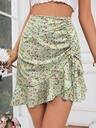 SHEIN VCAY Women Fashionable And Versatile Summer Drawstring Ruffle Hem Skirt - Image 9