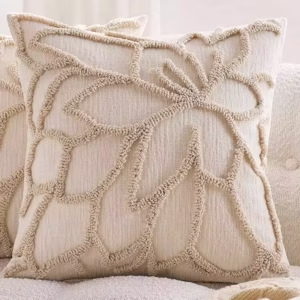 SHEIN X Milania 1pc, Nordic Ins Style Embroidered Throw Pillow Sofa Bed Head Cushion Waist Pillow Tufted Tassel Bay Window Futon Throw Pillow 45 * 45cm