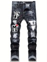 Teen Boy Fashion Distressed Applique Denim Jeans - Image 10