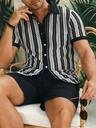 VENTUSAIL Men's Casual Mesh Striped Patchwork Set, Holiday - Image 8