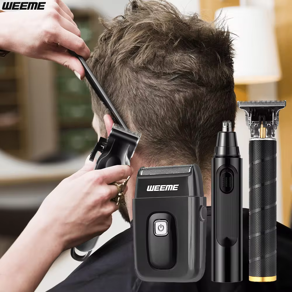 WEEME 4-In-1 Men's Wireless Electric Shaver And Trimmer Set, Includes Nose Hair Trimmer And Shaver, Multi-Functional Grooming Tools For Trimming, Shaving And Cleaning, Suitable For Home Use, Travel, And As A Gift For Boyfriend Or Father - Image 12