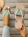 Women's Fashion Beach Flip Flops, Plus Size Toe Ring Sandals Suitable For Outdoor Vacation, Open Toe Slippers, Women's Bow Decor Flat Sandals, Lightweight Summer Slippers, Non-Slip Ladies Beach Shoes - Image 8