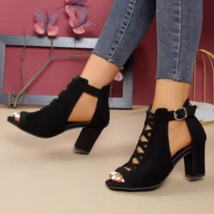 Women's High Heel Sandals, Casual Hollow Out Open Toe Platform Sandals