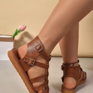 Women's Lightweight Flat Roman Sandals, Gladiator Sandals, Summer Casual Slightly Small-Sized Beach Roman Sandals