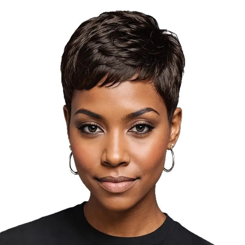 Women's Short Curly High-temperature Hair Extensions - Image 4