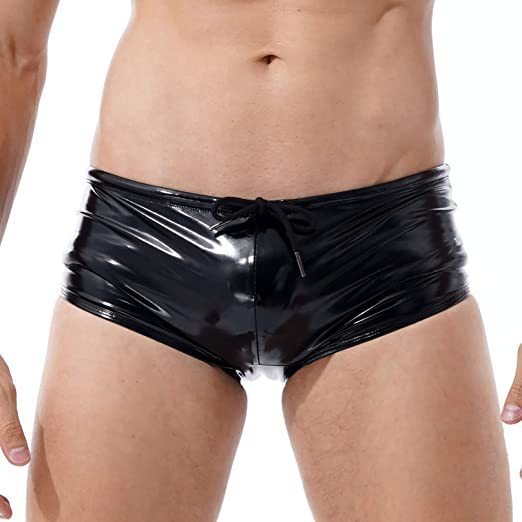 Sexy Bright Mirror PU Leather Men's Underwear Leather - Image 2