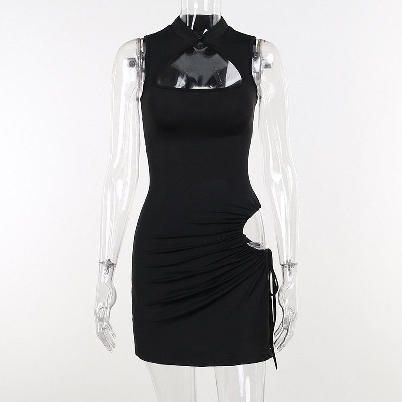 Design Hot Girl Slim Fit Slit Backless Dress Women - Image 2