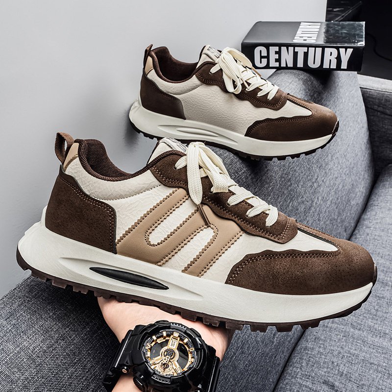 Men's Trendy Retro Cortez Sneakers, New Leather Running Shoes, Lightweight Soft Sole Casual Sports Shoes - Image 3