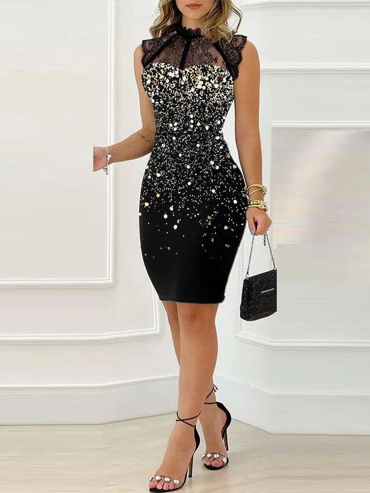 Sexy Lace And Diamond-encrusted Hip Dresses Waistless - Image 2
