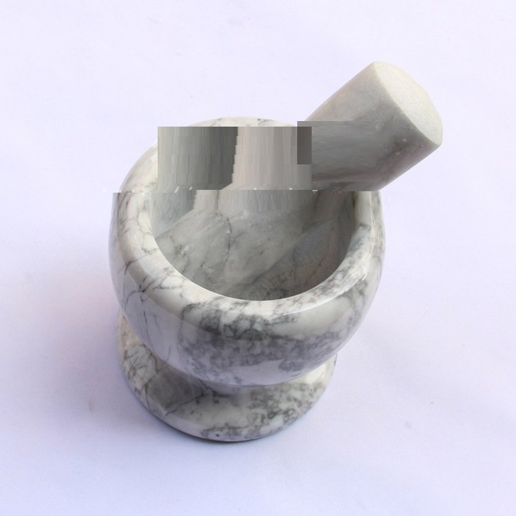 Kitchenware Marble Garlic Mortar Traditional Grinding Utensil - Image 4