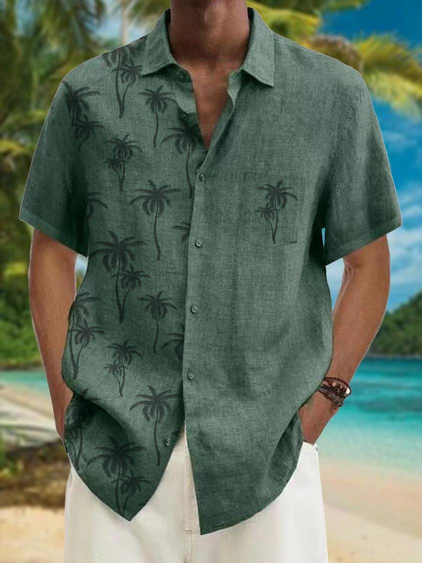 Lapel Beach Short Sleeve Shirt - Image 5