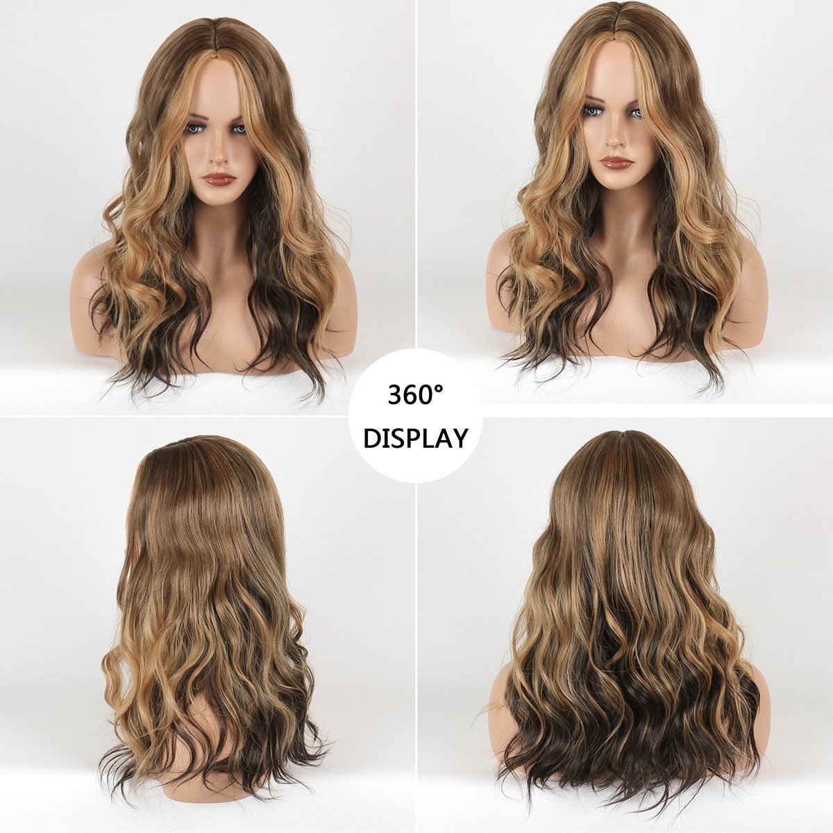Women's Chemical Fiber Wig With Gradient Long Curly Hair - Image 5