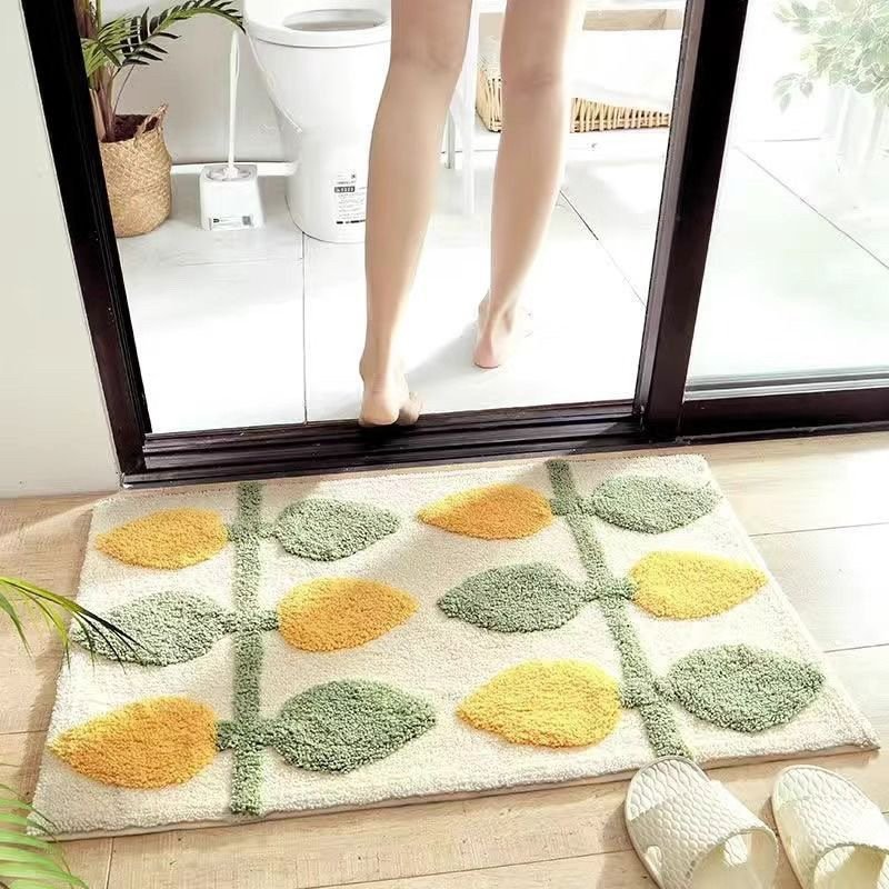 Bathroom Non-slip Decorative Cashmere-like Carpet Bathroom Absorbent Stain-resistant Floor Mat - Image 10