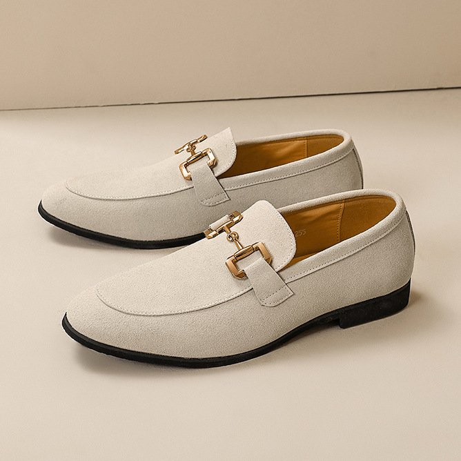 Mens Casual Leather Shoes With Metal Buckles - Image 7
